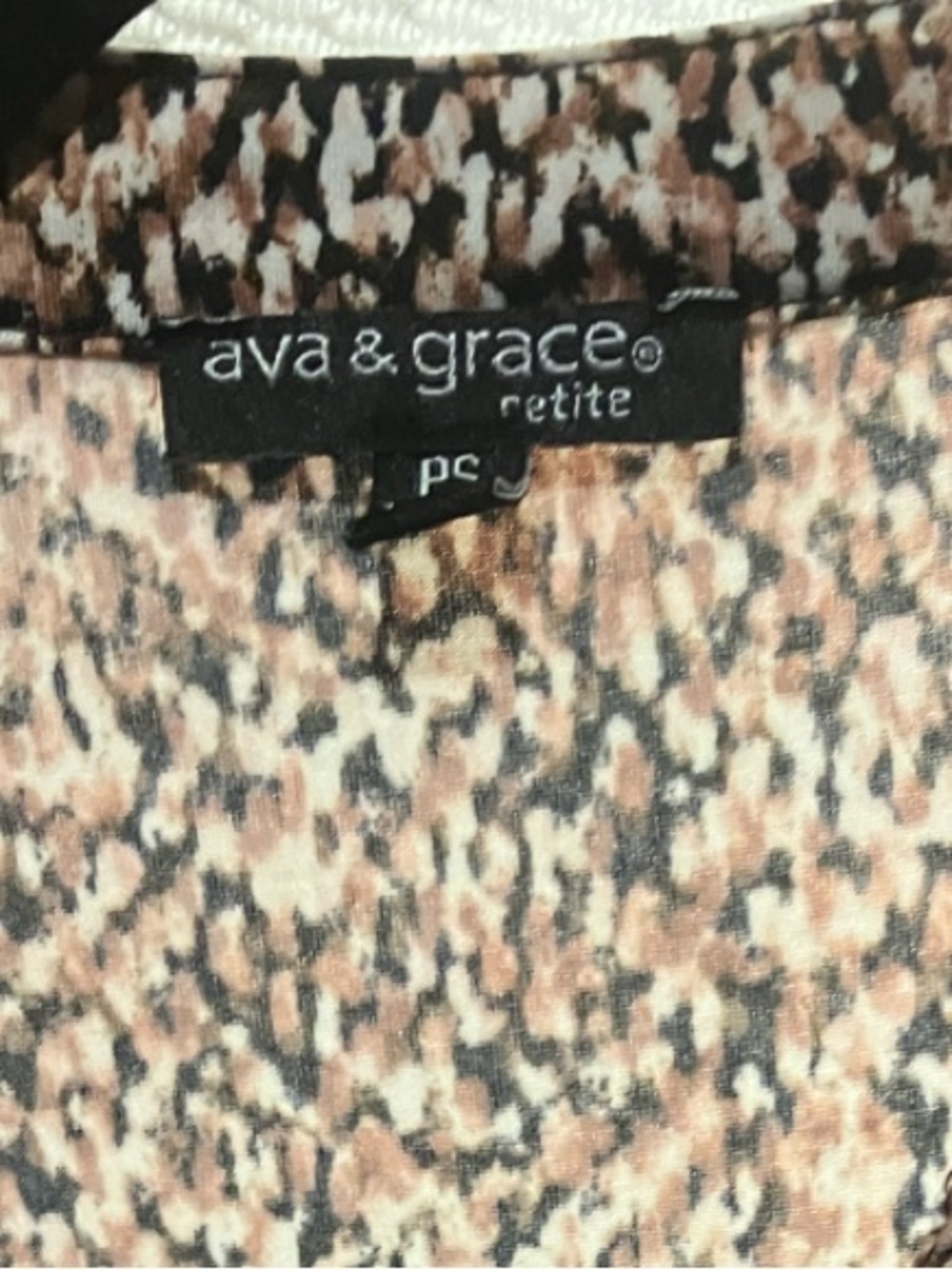 Ava & Grace Brown Speckled Short-Sleeve Blouse - Picture 2 of 7